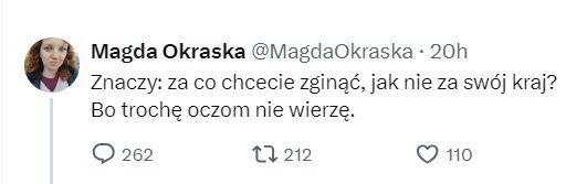 A Ty za co chcesz zginąć?