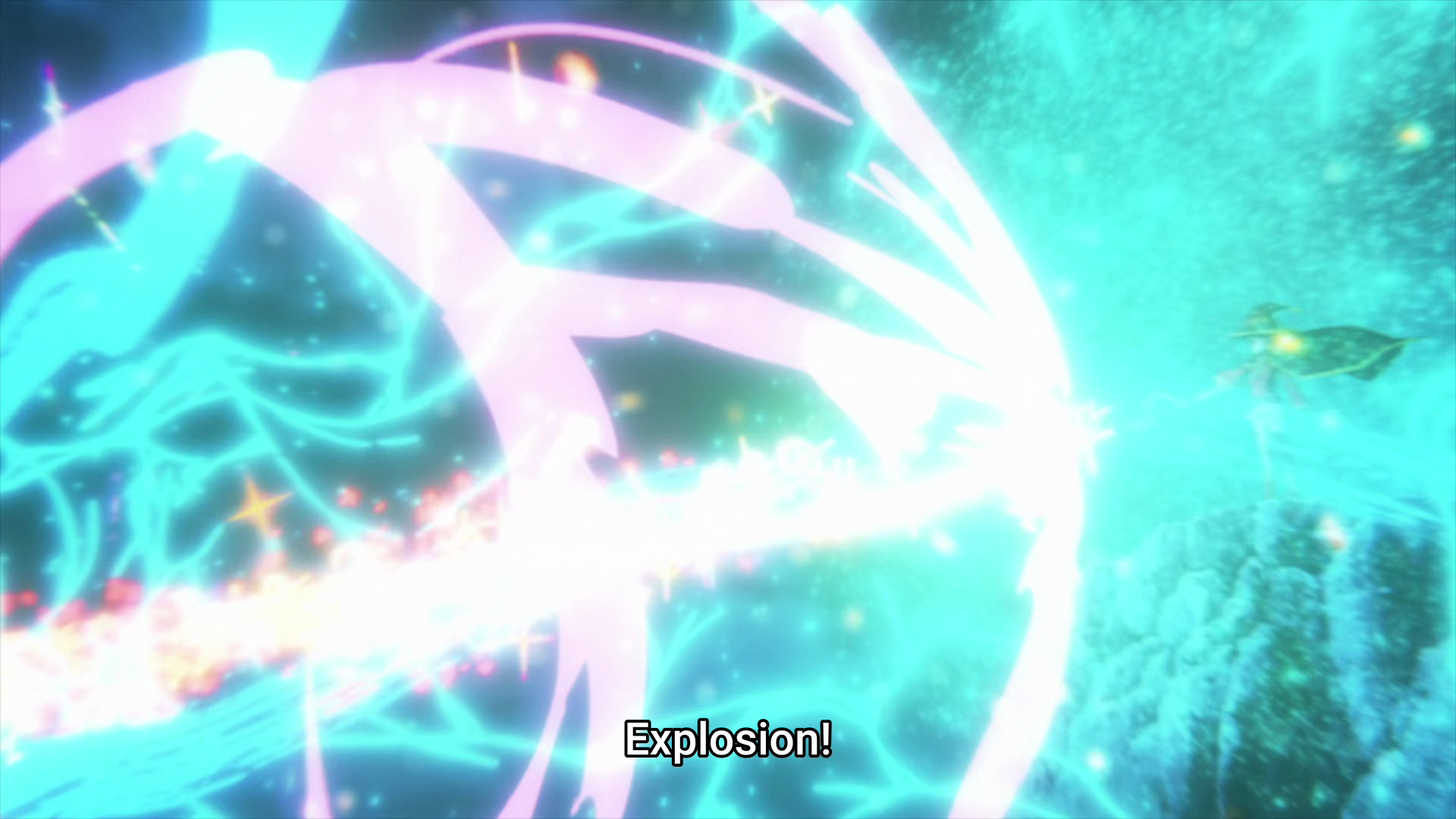 Megumin shouting EXPLOSION! making explosion