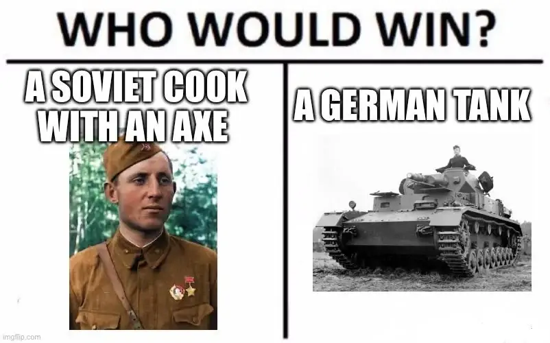 Your machines of war do not scare Ivan Pavlovich Sereda