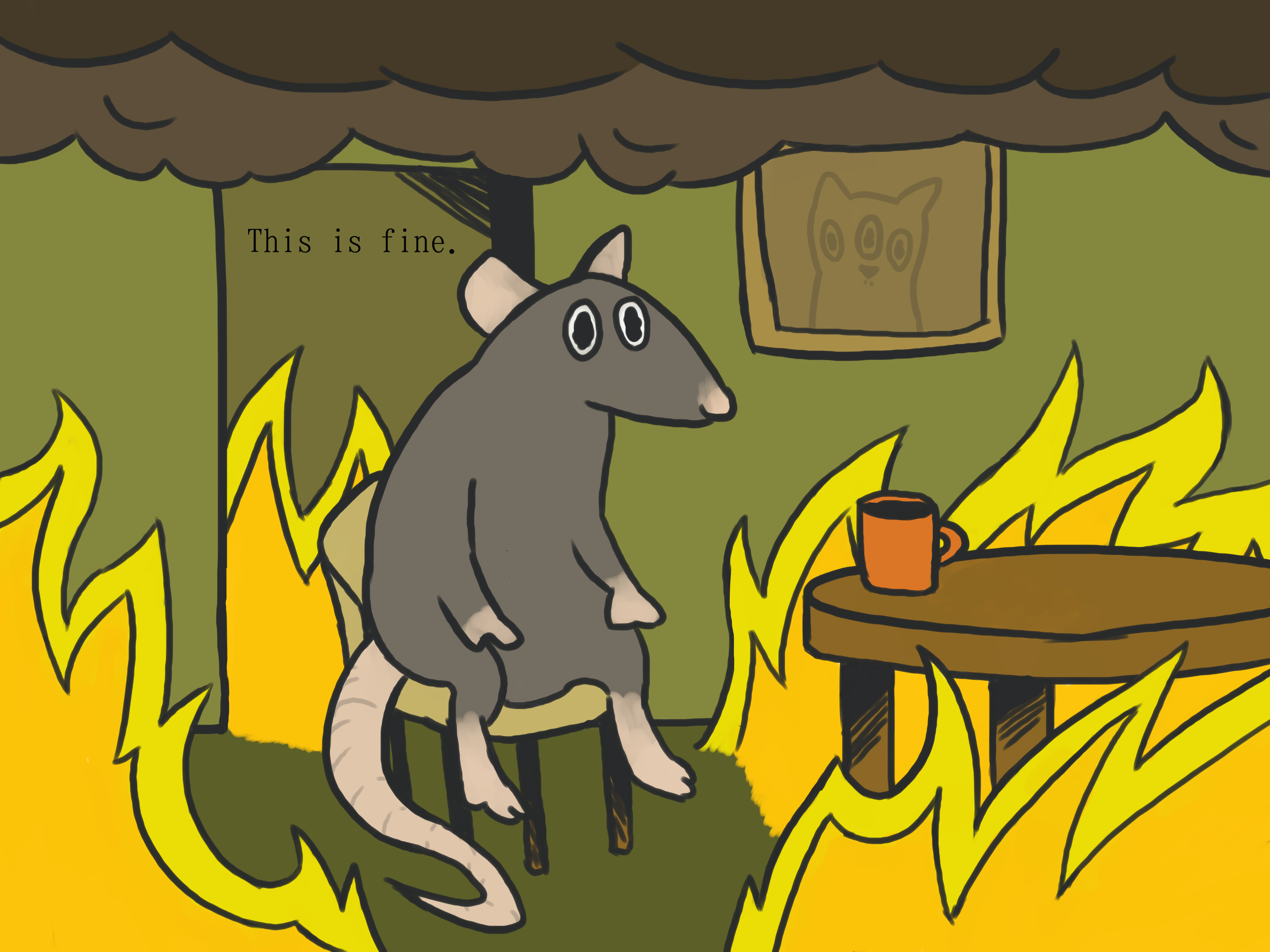 This is Fine - Szczurposting Edition