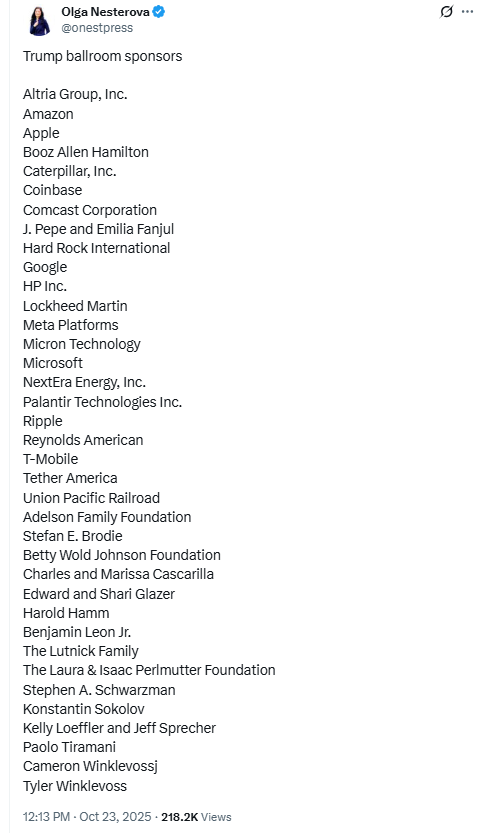 Just in case someone's putting together a Boycott List