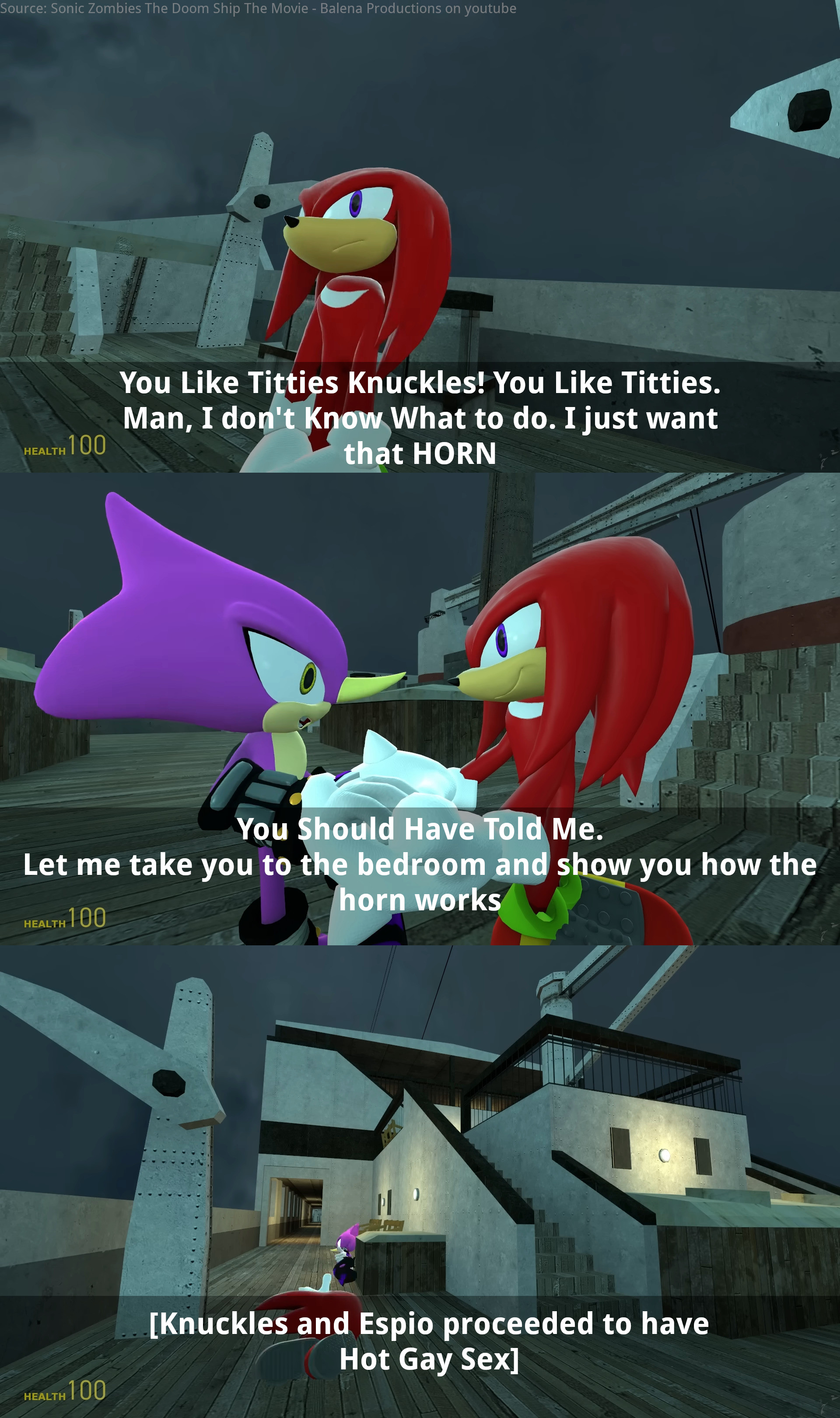 Knuckles Gets a little fruity with Espio
