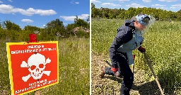 Nauczyciele i sprzedawcy rozminowują Ukrainę. "Pewnego dnia będę mogła pojechać z synem na piknik do lasu"