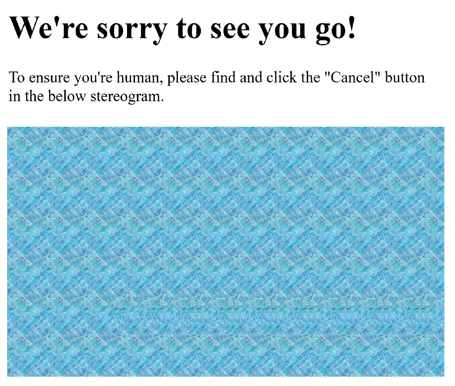 Find cancel button in below stereogram