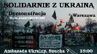 Демонстрация в поддержку Украины. Анархистский блок. Варшава. [RU, PL]: 24.02
