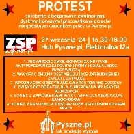 Protest solidarnościowy pracownikami PysznePL