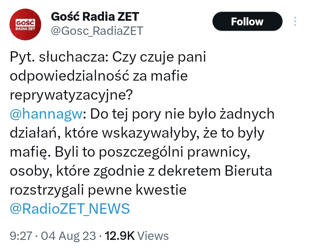 HGW uważa, że mafii reprywatyzacyjnej nie było, bo prawnicy!