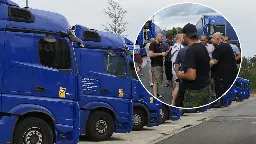 130 polskich ci�ar�wek blokuje parkingi w Niemczech. Kierowcy domagaj� si� zap�aty od spedytora
