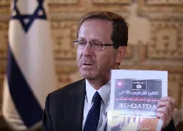 'Chemical weapons manual' shown by Israeli president is biography of a bomber