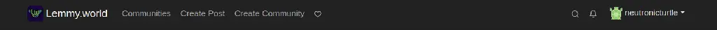 screenshot of logged in user