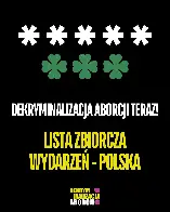 Lista protestów w związku z odrzuceniem przez sejm ustawy o częściowej dekryminalizacji aborcji